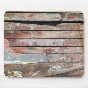 Rustikale verwitterte Segelboot-Holzbretter Nautil Mousepad