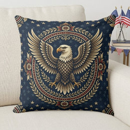 Rustikale Vintage-Amerikanische Patriotische Weißk Kissen