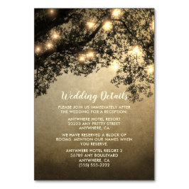 Rustikale Vintage Baumzweig-Hochzeitskarten Tischnummer