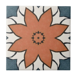 Rustikale vintage Blumen Geometric Fliese