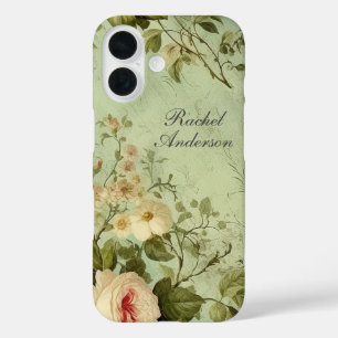 Rustikale Vintage Blüte iPhone 16 Hülle