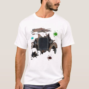 Rustikale Vintage Car Grunge Kunst, Kultur, Kunst, T-Shirt