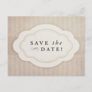 Rustikale Vintage Creme rettet die Daten Save The Date