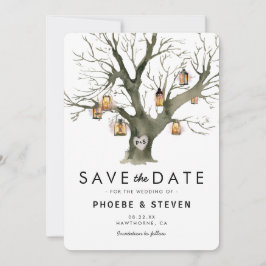 Rustikale Vintage Eichenbaumhochzeit retten das Da Save The Date