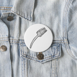 Rustikale Vintage-Gabel Retro-Besteck Button
