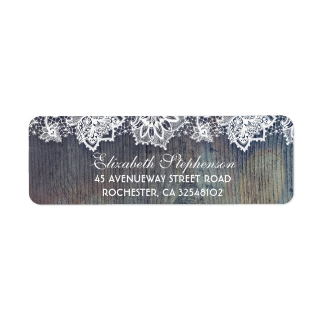 Rustikale Vintage Hochzeit von Spitzen und Holz (Vorne)
