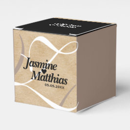 Rustikale, Vintage Mongram Burlap Wedding Geschenkschachtel