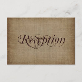 Rustikale Vintage Papier-Hochzeitskarten Begleitkarte