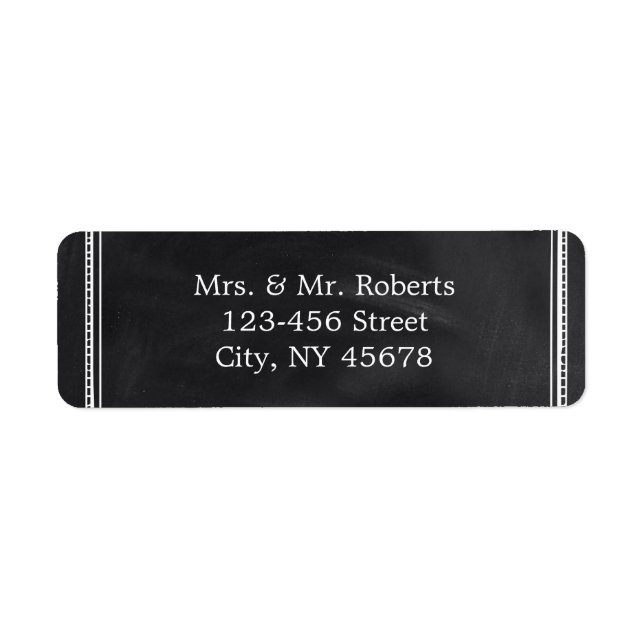 rustikale Vintage Typografie Chalkboard Hochzeit (Vorne)