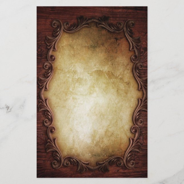 rustikale Vintage Typografie Western Hochzeit Briefpapier (Vorderseite)