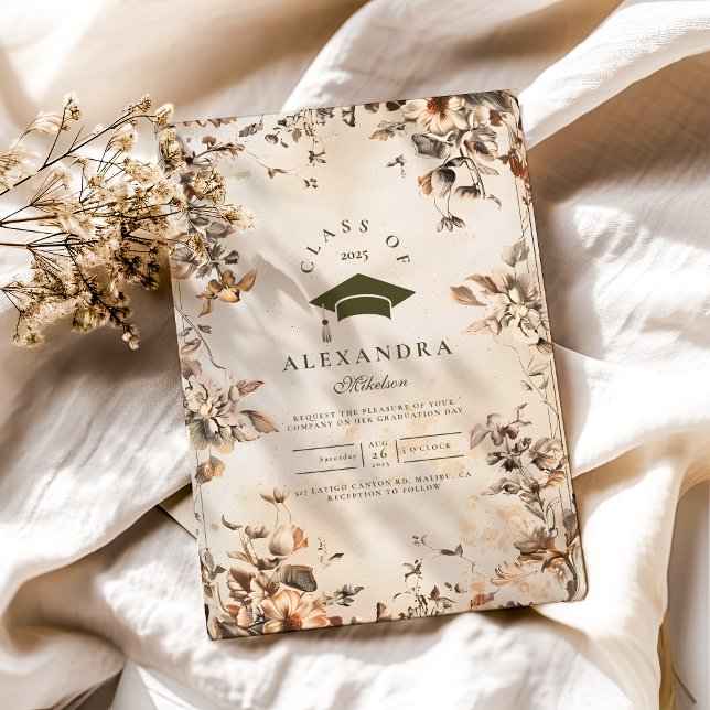 Rustikale Vintage Wildblume Blüte Abschluss Einladung (Von Creator hochgeladen)