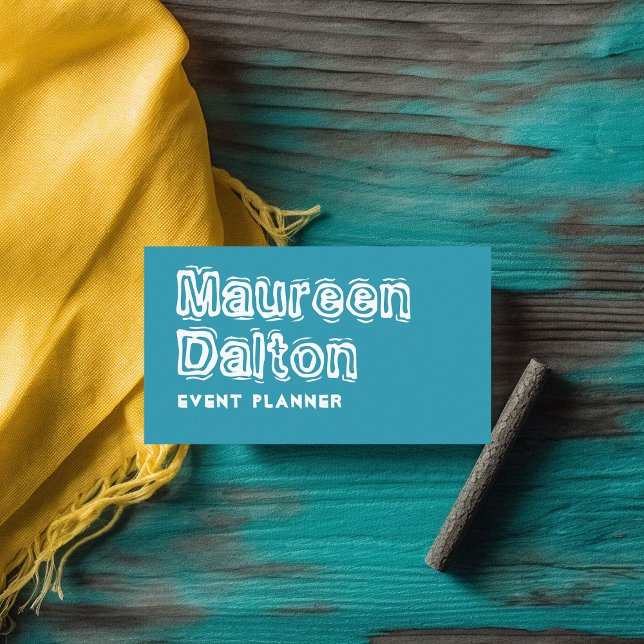 Rustikale Visitenkarte für Wellen mit Typografie (Von Creator hochgeladen)