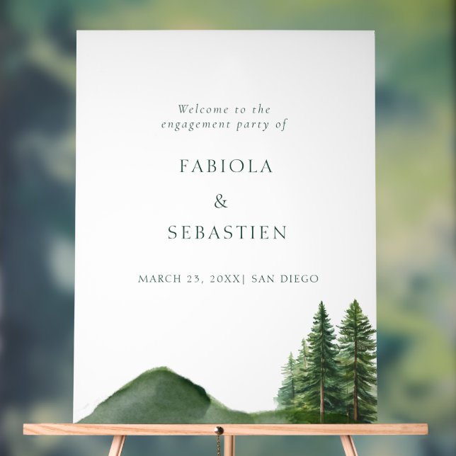 Rustikale Waldlandschaft Bergwald Engagemen Willko Acrylschild (Neutral)