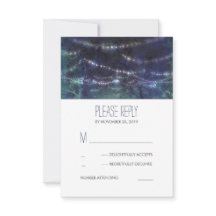 Rustikale Waldsaitenlichter Hochzeitskarten