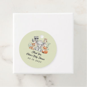 Rustikale Waldtiere Grüne Vielen Dank Geschenkanhänger