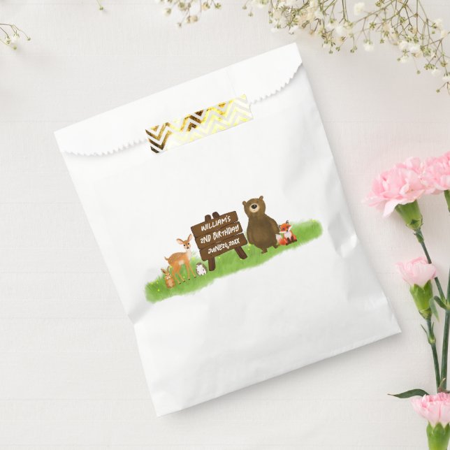 Rustikale Waldtiere Kindergeburtstag Geschenktütchen (Versiegelt)