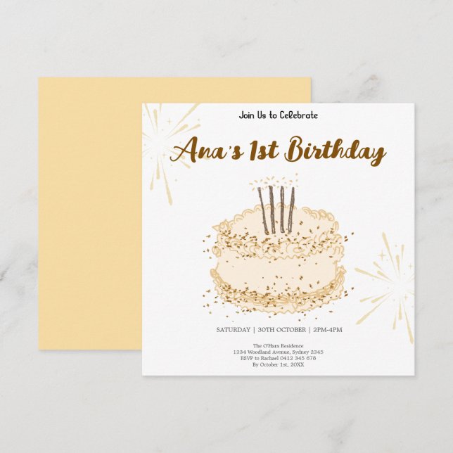 Rustikale Waldtiere Wildtiere einen Geburtstag Einladung (Vorne/Hinten)