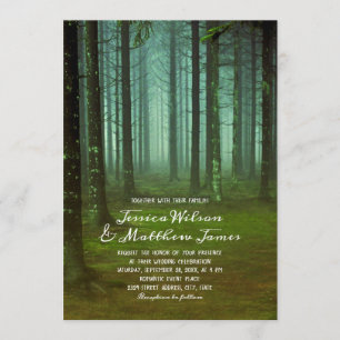 Rustikale Waldzauberwoods Fall Country Wedding Einladung