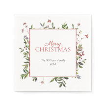 Rustikale warme Winter Berry Frohe Weihnachten