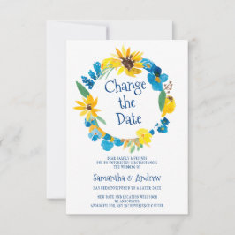 Rustikale Wasserfarbänderung Datum Hochzeit Einladung