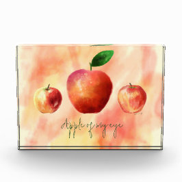 Rustikale Wasserfarbe Drei Äpfel "Apfel meines Aug Fotoblock