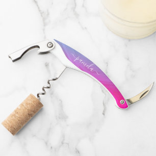 Rustikale Wasserfarbe holografische Bridesmaid Nam Kellnermesser