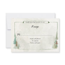 Rustikale Wasserfarbe Kiefernwald RSVP