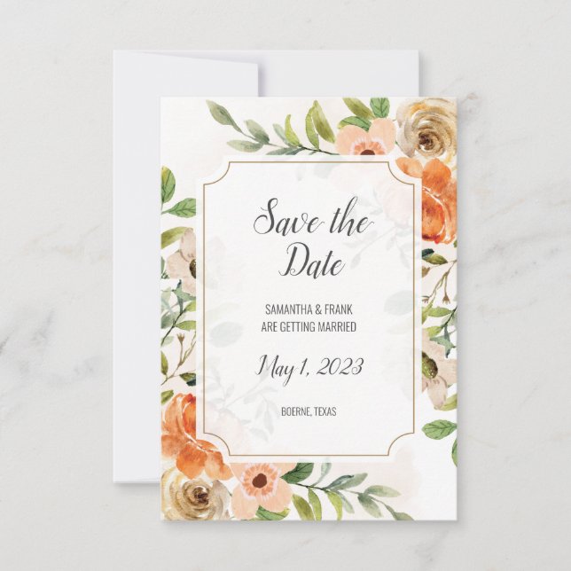 Rustikale Wasserfarbe Terracotta (Vorderseite)