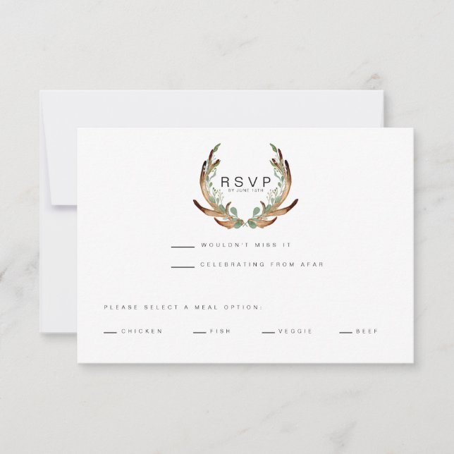 Rustikale Wasserfarbe | UAWG | | Hochzeit Save The Date (Vorderseite)