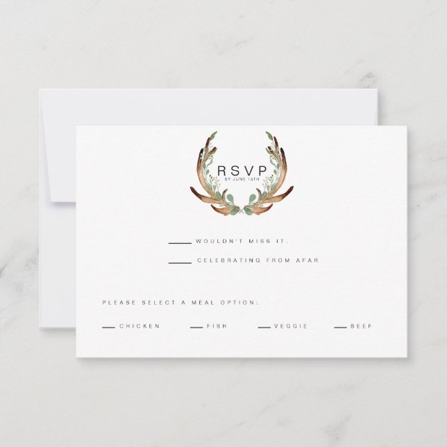 Rustikale Wasserfarbe | UAWG | | Hochzeit Save The Date (Vorderseite)
