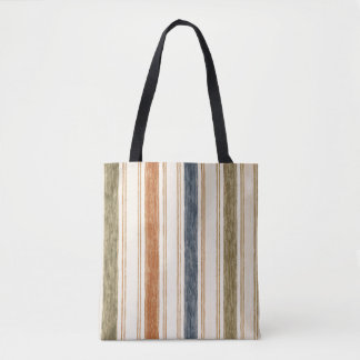 Rustikale Wasserfarben-Gestreifte-Tasche Tasche