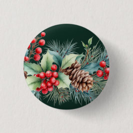 Rustikale Wasserfarben-Randgestaltung Button