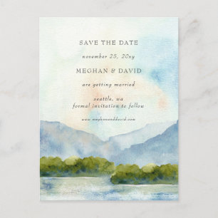 Rustikale Wasserfarben Save the Date Announc Ankündigungspostkarte