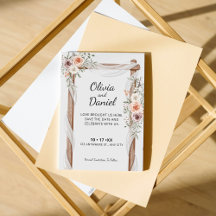 Rustikale Wasserfarbenarche Boho Hochzeit