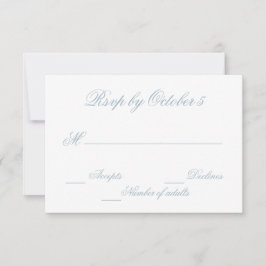 Rustikale Wasserfarbenfrohe Hochzeit mit Blauer Na RSVP Karte