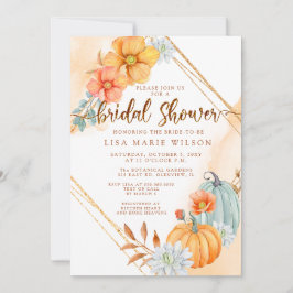 Rustikale Wasserfarbenkürme fallen Brautparty Einladung