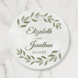 Rustikale Wasserfarbenwelt Elegante Hochzeit Geschenkanhänger