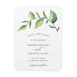 Rustikale Wasserfarbenwelt Sprig Save the Date Magnet