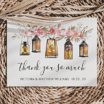 Rustikale Watercolor Floral Lantern Hochzeit Viele Dankeskarte<br><div class="desc">Diese Dankeschön-Karte für Hochzeiten beinhaltet rustikale Wasserfarben-Laternen,  Kerzen und rosa Blume. Für eine weiter gehende Anpassung dieses Designs klicken Sie bitte auf den Button "Anpassen". Matching-Elemente sind ebenfalls verfügbar.</div>
