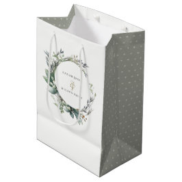 Rustikale Watercolor Grüne Foliage Mittlere Geschenktüte