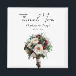 Rustikale Wedding Bouquet Blume Gastgeschenke Hoch Magnet<br><div class="desc">Die rustikale Blume Wedding Bouquet Gastgeschenke Hochzeit ist perfekt für Ihr minimalistisches Grün und Weiß Thema. Sie können leicht anpassen,  indem Sie den Text ändern,  um es zu Ihrem eigenen machen.</div>