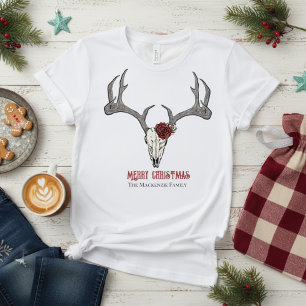 Rustikale weibliche Schädelhirsche T-Shirt