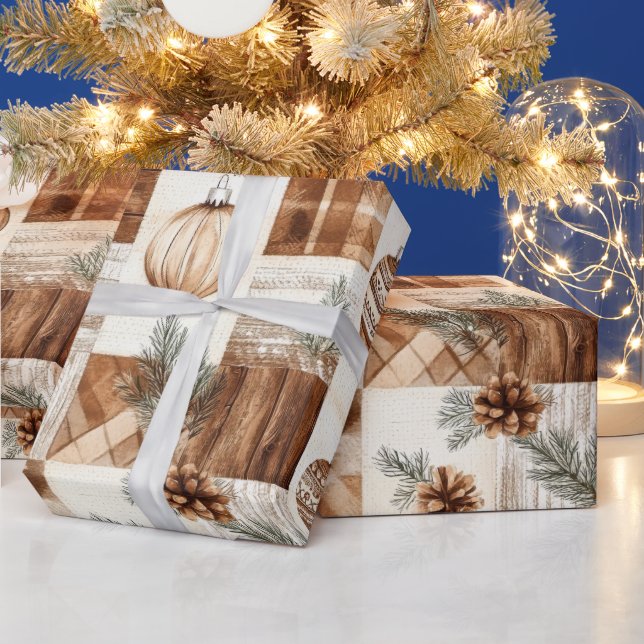 Rustikale Weihnachten Geschenkpapier (Feiertage)