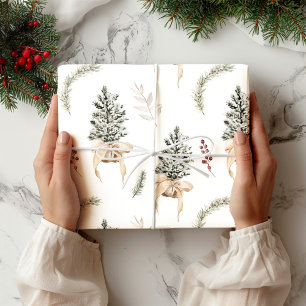 Rustikale Weihnachten im Bauernhausstil Geschenkpapier