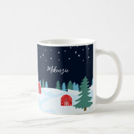Rustikale Weihnachten Personalisiert Kaffeetasse