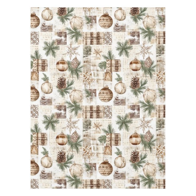 Rustikale Weihnachten Tischdecke (Vorderseite)