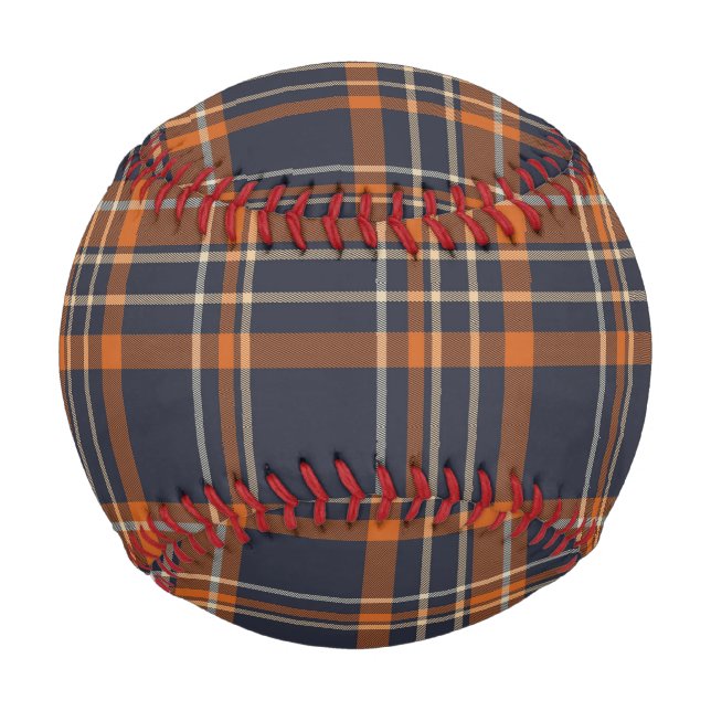 Rustikale Weihnachten/Winter kariert Baseball (Vorderseite)