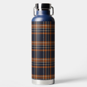 Rustikale Weihnachten/Winter kariert Trinkflasche