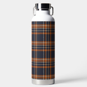 Rustikale Weihnachten/Winter kariert Trinkflasche