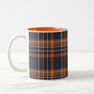 Rustikale Weihnachten/Winter kariert Zwei-Tone-Kaf Zweifarbige Tasse
